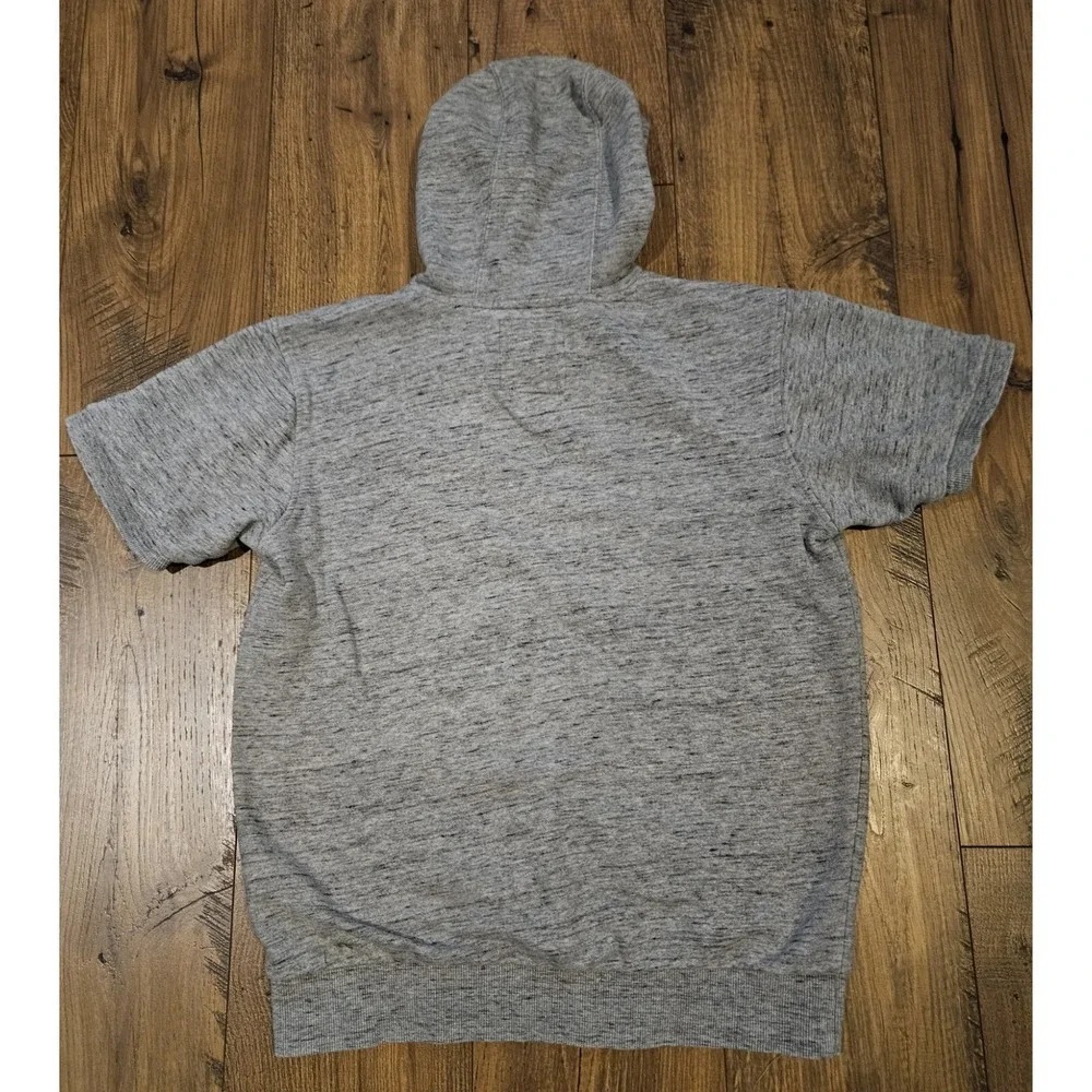 Vans Off The Wall Mens‎ Gray Pullover Short Sleeve Hoodie - Size Small